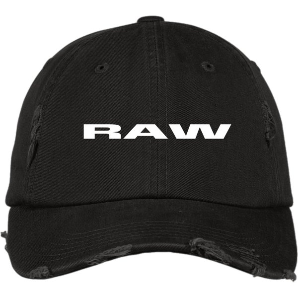 Raw distressed cap
