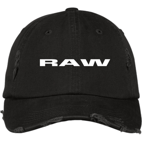 Raw distressed cap