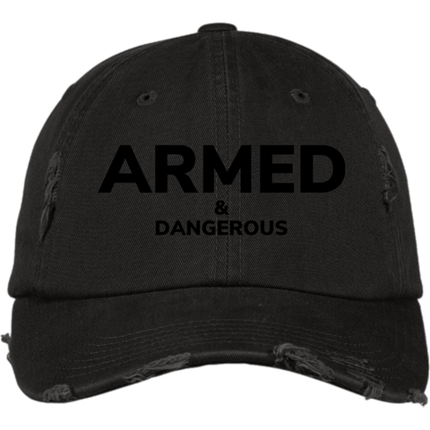 Armed & Dangerous distressed cap
